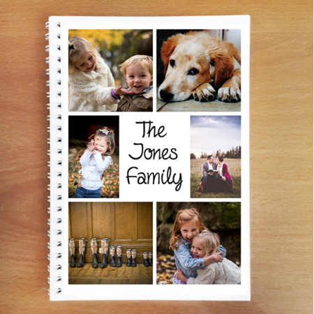 Personalised Photo Notebook - 6 Photos Family